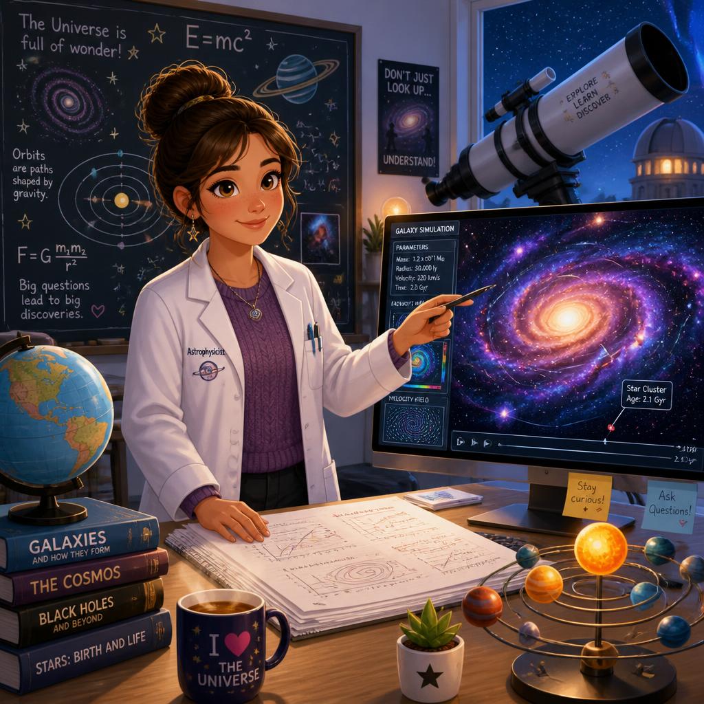 Illustration du métier d'astrophysicien