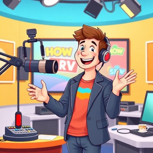 Illustration du métier d'animateur TV / Radio