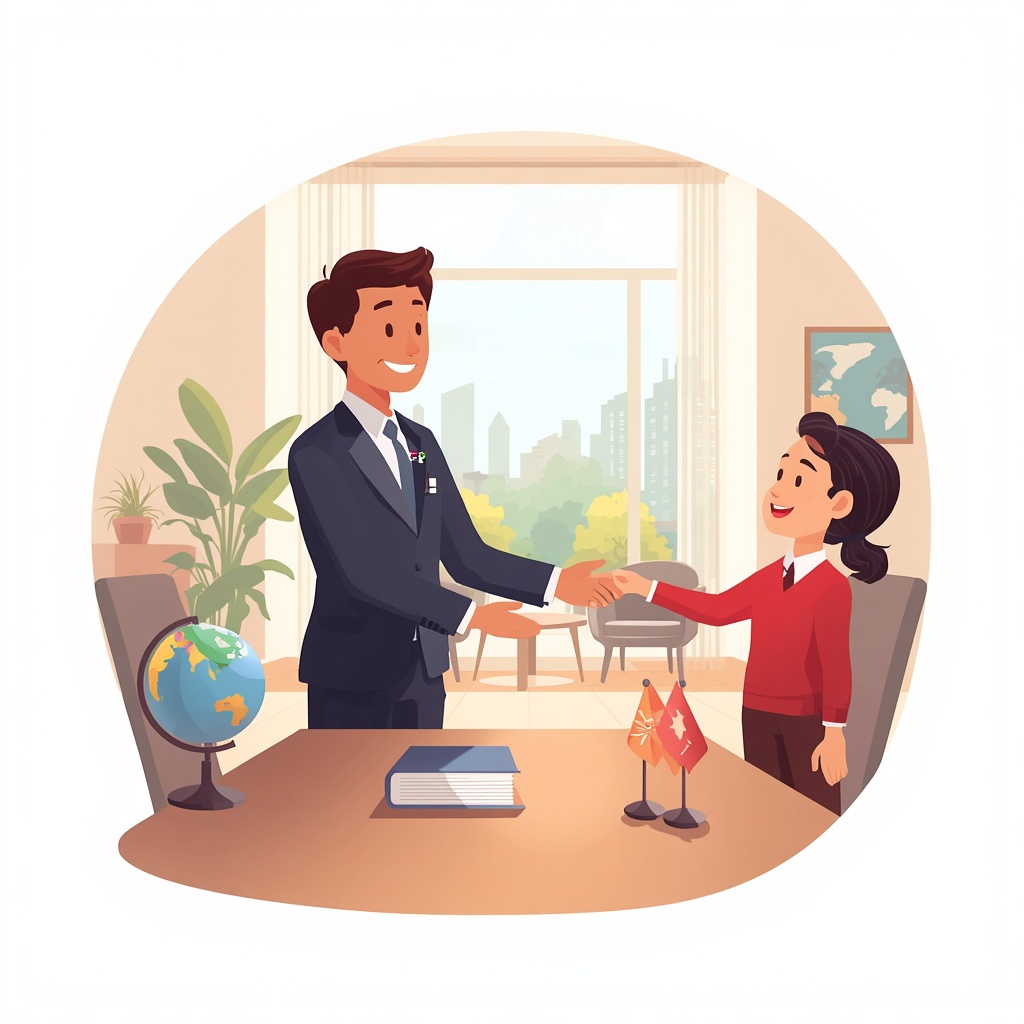 Illustration du métier de diplomate