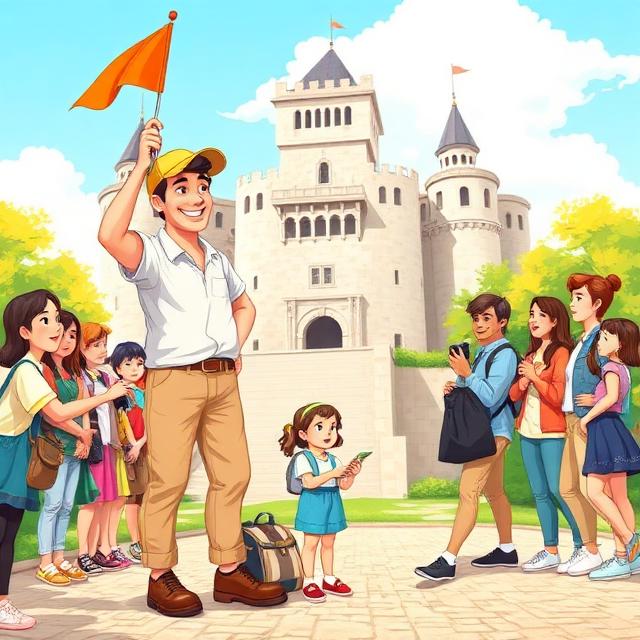Illustration du métier de guide touristique