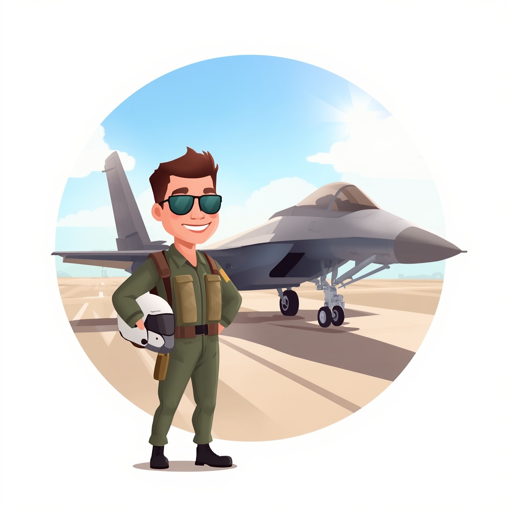 Illustration du métier de pilote de chasse