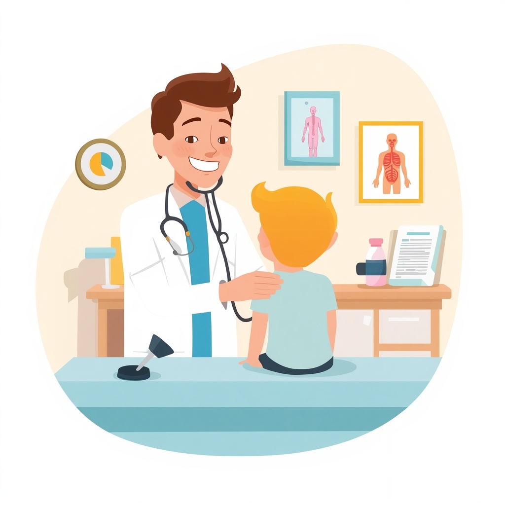 Un médecin avec un enfant